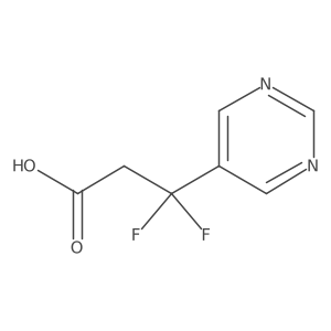 3,3-Difluoro-3-(pyrimidin-5-yl)propanoic acid Structure