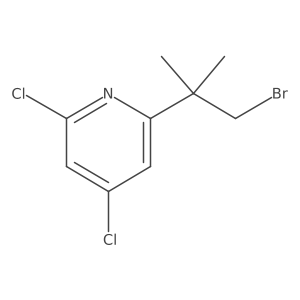 2-(1-Bromo-2-methylpropan-2-yl)-4,6-dichloropyridine结构式