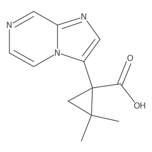 1-{Imidazo[1,2-a]pyrazin-3-yl}-2,2-dimethylcyclopropane-1-carboxylic acid结构式