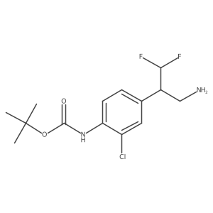 tert-butyl N-[4-(3-amino-1,1-difluoropropan-2-yl)-2-chlorophenyl]carbamate结构式