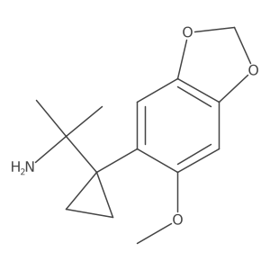 2-[1-(6-Methoxy-1,3-dioxaindan-5-yl)cyclopropyl]propan-2-amine结构式