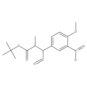 tert-butyl N-[1-(4-methoxy-3-nitrophenyl)-2-oxoethyl]-N-methylcarbamate结构式