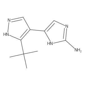 5-(3-tert-butyl-1H-pyrazol-4-yl)-1H-imidazol-2-amine Structure