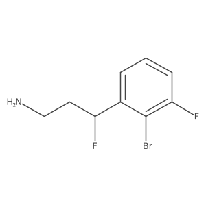 3-(2-Bromo-3-fluorophenyl)-3-fluoropropan-1-amine Structure