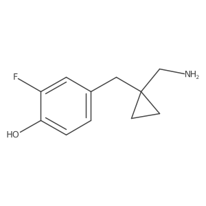 4-{[1-(Aminomethyl)cyclopropyl]methyl}-2-fluorophenol结构式
