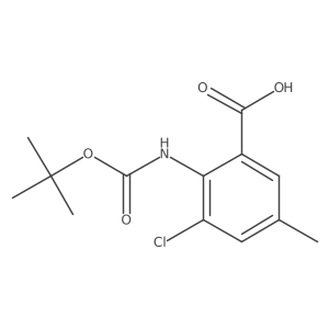 2-{[(Tert-butoxy)carbonyl]amino}-3-chloro-5-methylbenzoic acid结构式