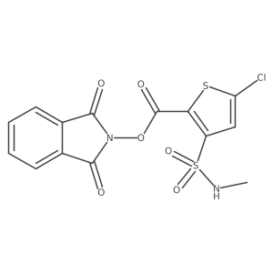 1,3-dioxo-2,3-dihydro-1H-isoindol-2-yl 5-chloro-3-(methylsulfamoyl)thiophene-2-carboxylate结构式