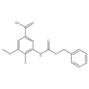 4-Chloro-3-methoxy-5-(phenylmethoxycarbonylamino)benzoic acid Structure