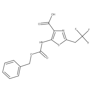 5-(Phenylmethoxycarbonylamino)-2-(2,2,2-trifluoroethyl)-1,3-thiazole-4-carboxylic acid Structure