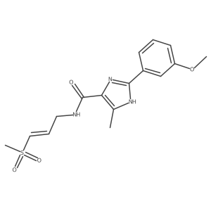 2-(3-Methoxyphenyl)-5-methyl-N-[(E)-3-methylsulfonylprop-2-enyl]-1H-imidazole-4-carboxamide Structure