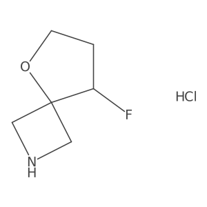 8-Fluoro-5-oxa-2-azaspiro[3.4]octane hydrochloride Structure