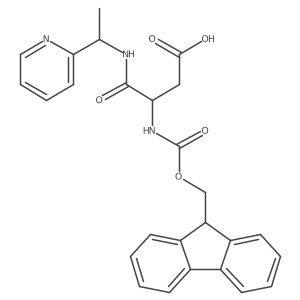 3-({[(9H-fluoren-9-yl)methoxy]carbonyl}amino)-3-{[(1S)-1-(pyridin-2-yl)ethyl]carbamoyl}propanoic acid结构式