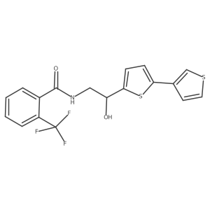 N-(2-([2,3'-bithiophen]-5-yl)-2-hydroxyethyl)-2-(trifluoromethyl)benzamide Structure