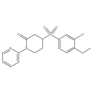 4-(3-Chloro-4-methoxybenzenesulfonyl)-1-(pyridin-2-yl)piperazin-2-one结构式