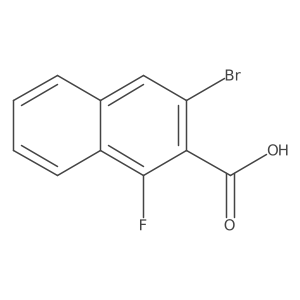 3-Bromo-1-fluoronaphthalene-2-carboxylic acid Structure