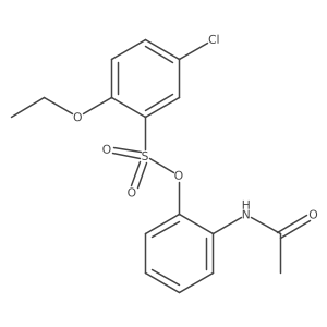 2-Acetamidophenyl 5-chloro-2-ethoxybenzene-1-sulfonate结构式