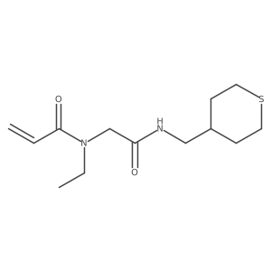 N-ethyl-N-({[(thian-4-yl)methyl]carbamoyl}methyl)prop-2-enamide结构式