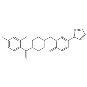2-{[1-(2,4-difluorobenzoyl)piperidin-4-yl]methyl}-6-(1H-pyrazol-1-yl)-2,3-dihydropyridazin-3-one结构式