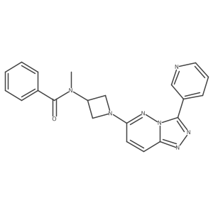 N-methyl-N-{1-[3-(pyridin-3-yl)-[1,2,4]triazolo[4,3-b]pyridazin-6-yl]azetidin-3-yl}benzamide结构式
