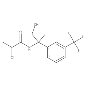 2-Chloro-N-[1-hydroxy-2-[3-(trifluoromethyl)phenyl]propan-2-yl]propanamide结构式