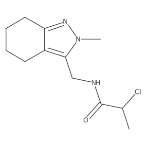 2-Chloro-N-[(2-methyl-4,5,6,7-tetrahydroindazol-3-yl)methyl]propanamide结构式