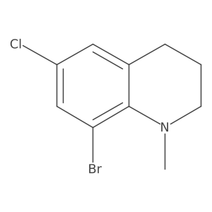 8-Bromo-6-chloro-1-methyl-1,2,3,4-tetrahydroquinoline Structure