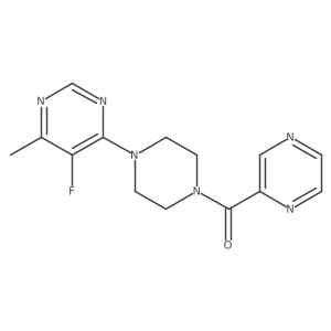 5-Fluoro-4-methyl-6-[4-(pyrazine-2-carbonyl)piperazin-1-yl]pyrimidine结构式