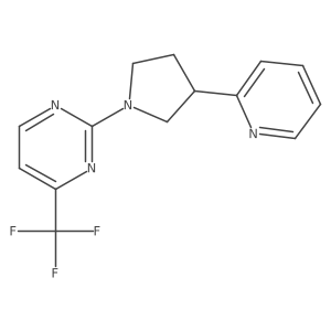 2-[3-(Pyridin-2-yl)pyrrolidin-1-yl]-4-(trifluoromethyl)pyrimidine Structure