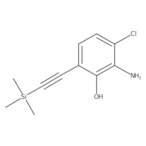 2-Amino-3-chloro-6-[(trimethylsilyl)ethynyl]phenol Structure