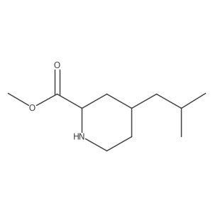 rac-methyl (2R,4S)-4-(2-methylpropyl)piperidine-2-carboxylate结构式