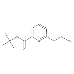 Tert-butyl 2-(2-aminoethyl)pyrimidine-4-carboxylate Structure