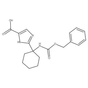 2-(1-{[(benzyloxy)carbonyl]amino}cyclohexyl)-1H-imidazole-4-carboxylic acid结构式