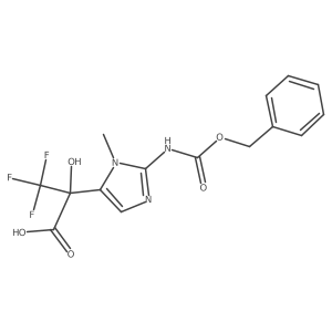 2-(2-{[(benzyloxy)carbonyl]amino}-1-methyl-1H-imidazol-5-yl)-3,3,3-trifluoro-2-hydroxypropanoic acid Structure