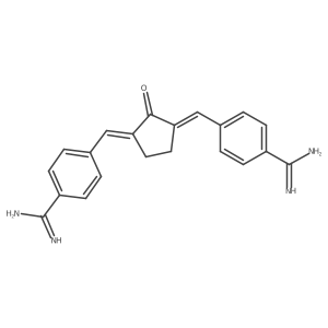 4-[(E)-[(3Z)-3-[(4-carbamimidoylphenyl)methylidene]-2-oxocyclopentylidene]methyl]benzenecarboximidamide Structure