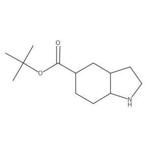rac-tert-butyl (3aR,5S,7aR)-octahydro-1H-indole-5-carboxylate结构式