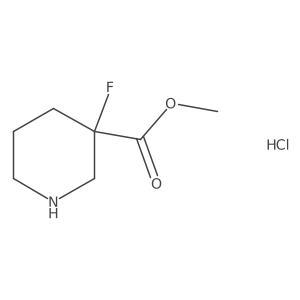 Methyl 3-fluoropiperidine-3-carboxylate hydrochloride结构式