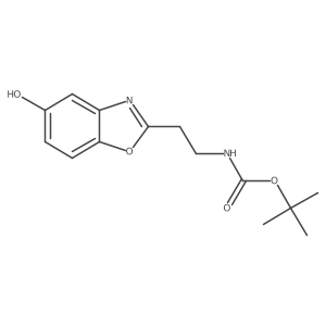 tert-butyl N-[2-(5-hydroxy-1,3-benzoxazol-2-yl)ethyl]carbamate结构式