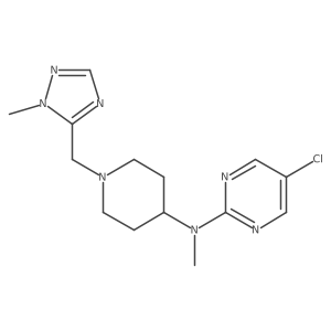 5-chloro-N-methyl-N-{1-[(1-methyl-1H-1,2,4-triazol-5-yl)methyl]piperidin-4-yl}pyrimidin-2-amine Structure