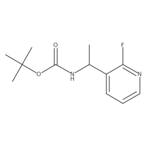 tert-butyl N-[(1R)-1-(2-fluoropyridin-3-yl)ethyl]carbamate结构式