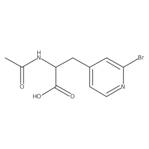 3-(2-Bromopyridin-4-yl)-2-acetamidopropanoic acid Structure
