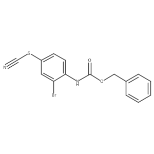 benzyl N-[2-bromo-4-(cyanosulfanyl)phenyl]carbamate结构式