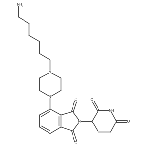 4-[4-(6-aminohexyl)piperazin-1-yl]-2-(2,6-dioxopiperidin-3-yl)-2,3-dihydro-1H-isoindole-1,3-dione Structure