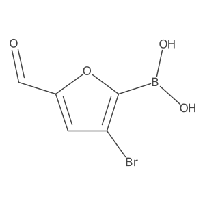 3-Bromo-5-formylfuran-2-ylboronic acid Structure