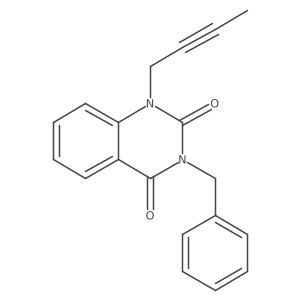 3-Benzyl-1-(but-2-yn-1-yl)-1,2,3,4-tetrahydroquinazoline-2,4-dione结构式