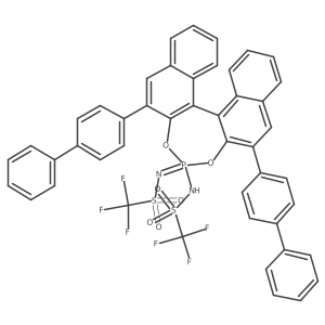 (11BR)-N-(2,6-di([1,1'-biphenyl]-4-yl)-4-(((trifluoromethyl)sulfonyl)imino)-4l5-dinaphtho[2,1-d:1',2'-f][1,3,2]dioxaphosphepin-4-yl)-1,1,1-trifluoromethanesulfonamide结构式
