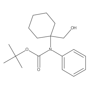 tert-butyl N-[1-(hydroxymethyl)cyclohexyl]-N-phenylcarbamate结构式