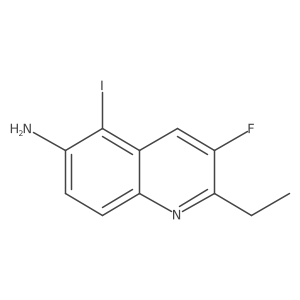 2-Ethyl-3-fluoro-5-iodoquinolin-6-amine Structure