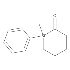 Silacyclohexan-2-one, 1-methyl-1-phenyl-, (R)-(+)- Structure