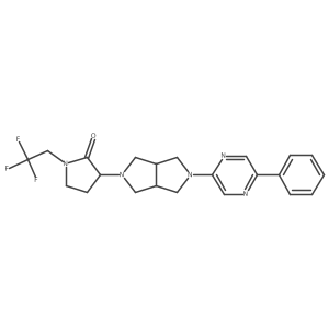 3-[5-(5-Phenylpyrazin-2-yl)-octahydropyrrolo[3,4-c]pyrrol-2-yl]-1-(2,2,2-trifluoroethyl)pyrrolidin-2-one Structure