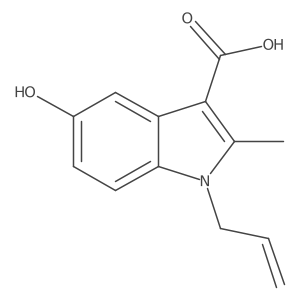 5-Hydroxy-2-methyl-1-(2-propen-1-yl)-1H-indole-3-carboxylic acid结构式